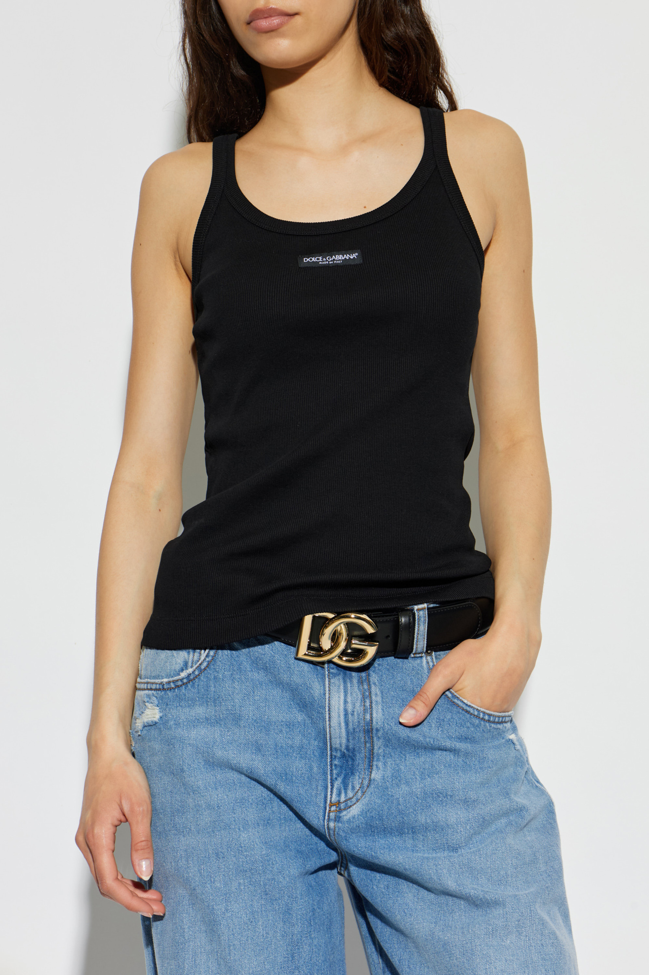 Dolce & Gabbana Ribbed logo tank top | Women's | Vitkac
